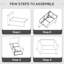 130cm Wide Straight Wicker Loveseat with Cushions-36039002