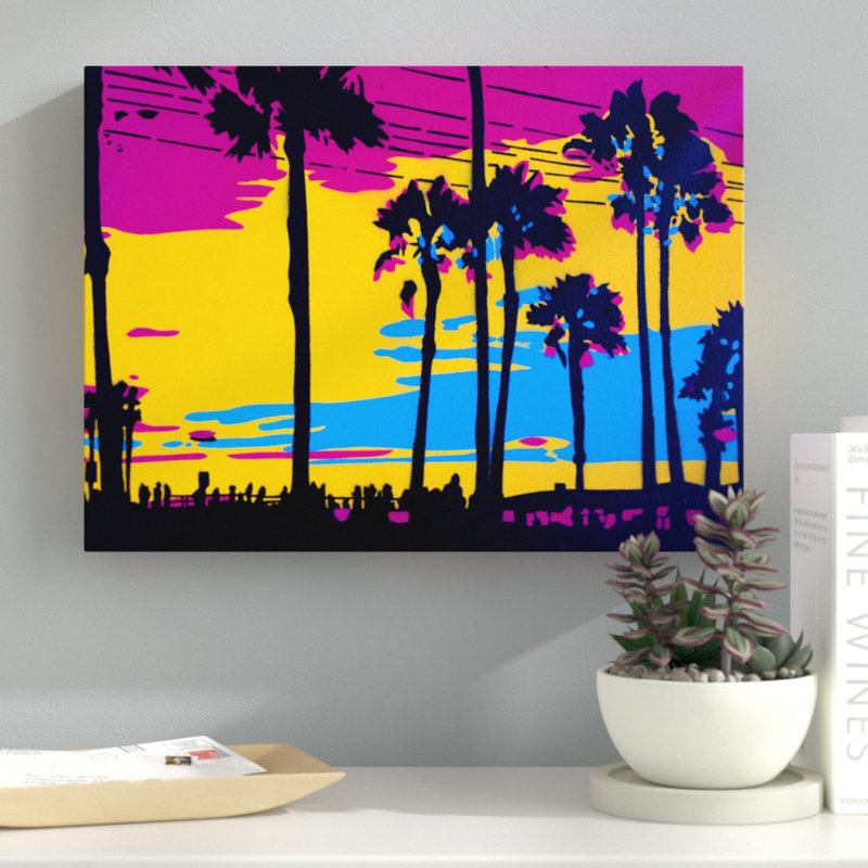 « california coucher », reproduction d’impression sur toile tendue, H 24 po x l 32 po