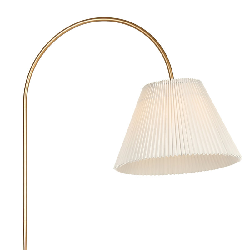 Lampe sur pied arquée 72,5 po, Doré