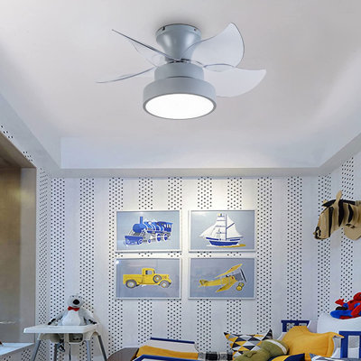 Ventilateur de plafond encastré moderne à profil bas de 23 pouces avec moteur silencieux 5 pales réversibles