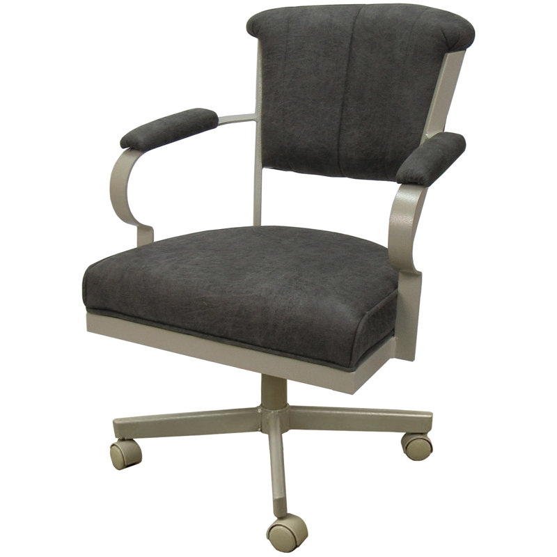 Chaise de salle à manger en métal Charnisha, Wapiti du nord-ouest, Beige