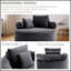 Round Memory Foam Sofa Bed Sectional with Pillows for Versatile Living Room Comfort and Space Saving Functionality-1122677008