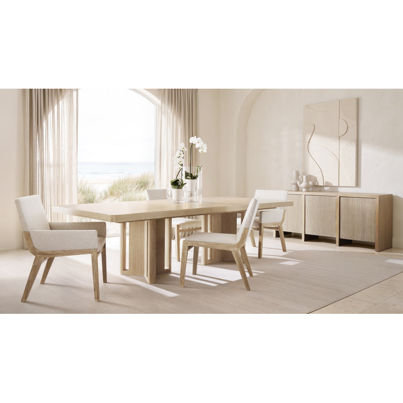 Asana 106 " with Solid Wood Base Dining Table