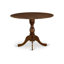 L'ensemble de mobilier de salle à manger 5 pièces comprend une table ronde avec Dropleaf et 4 chaises rembourrées en tissu Shitake en lin, 42 x 42 pouces, blanc lin-2011267920-2011267922-1945111985