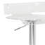 Tabouret réglable pivotant avec finition chromée Rania