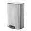 Poubelle rectangulaire en acier inoxydable avec capacité de 13,2 gallons, couvercle à fermeture en douceur et surface résistante aux empreintes digitales pour les cuisines modernes