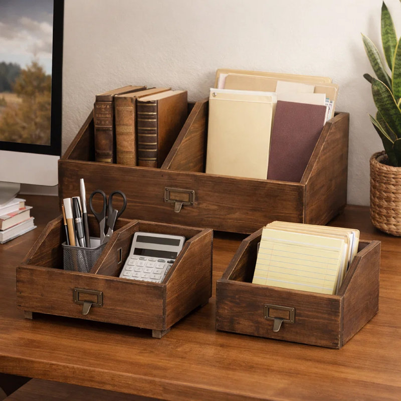 Ensemble de boîtes en bois 4 pièces