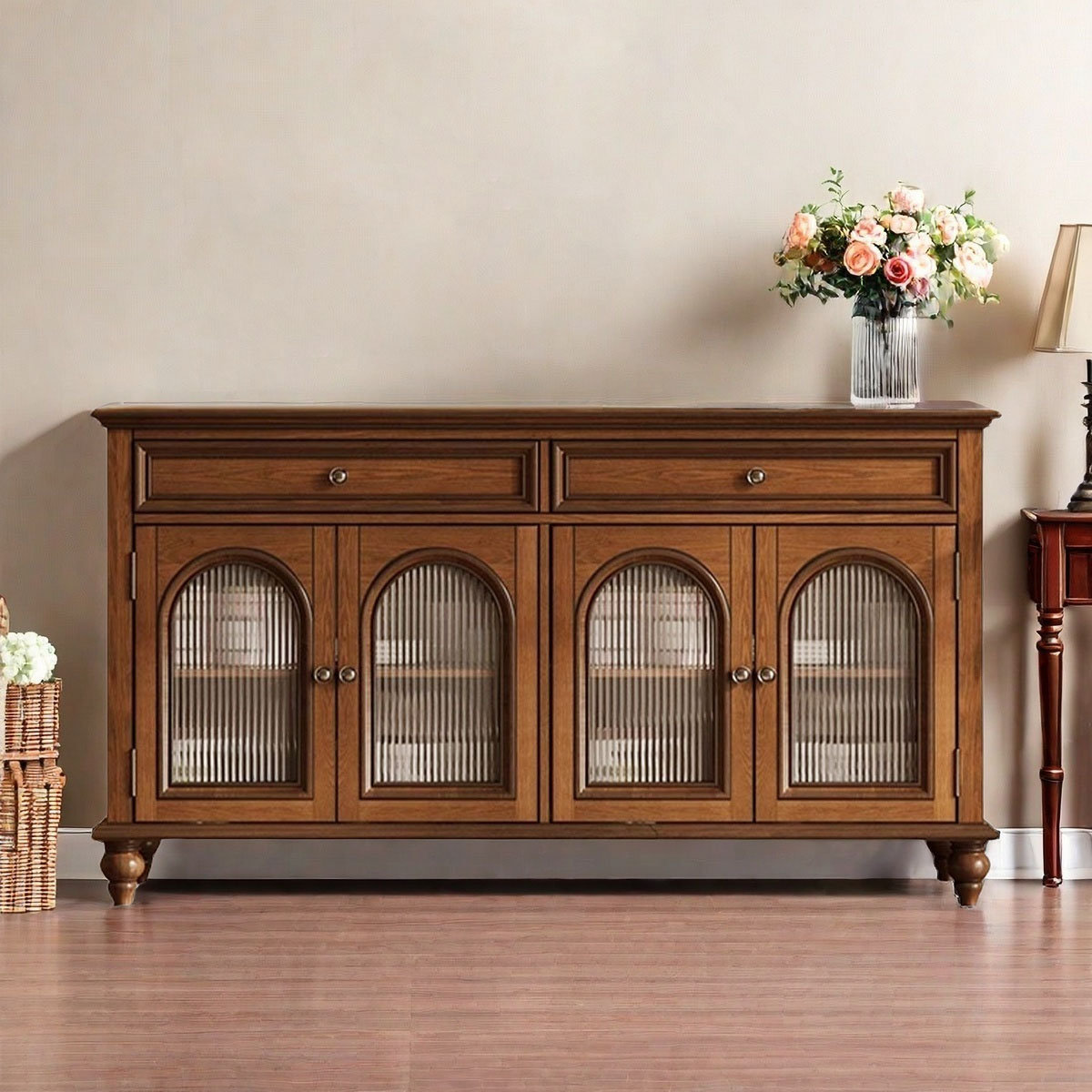 Vinta Trendy 62.99" Tan Wood Sideboard - Wayfair