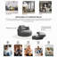 Fauteuil club moderne gris foncé Accent