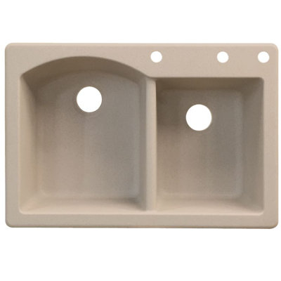Aversa 33'' L Double Bowl Granite Kitchen Sink