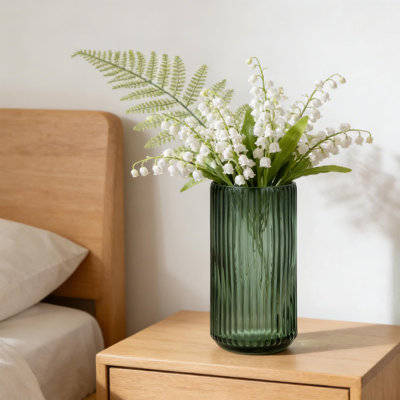 Vase en verre en verre, vase décoratif pour arrangements floraux et décoration intérieure, 7,5 po
