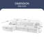 Canapé modulaire rembourré 2 pièces Kayari-2119132935