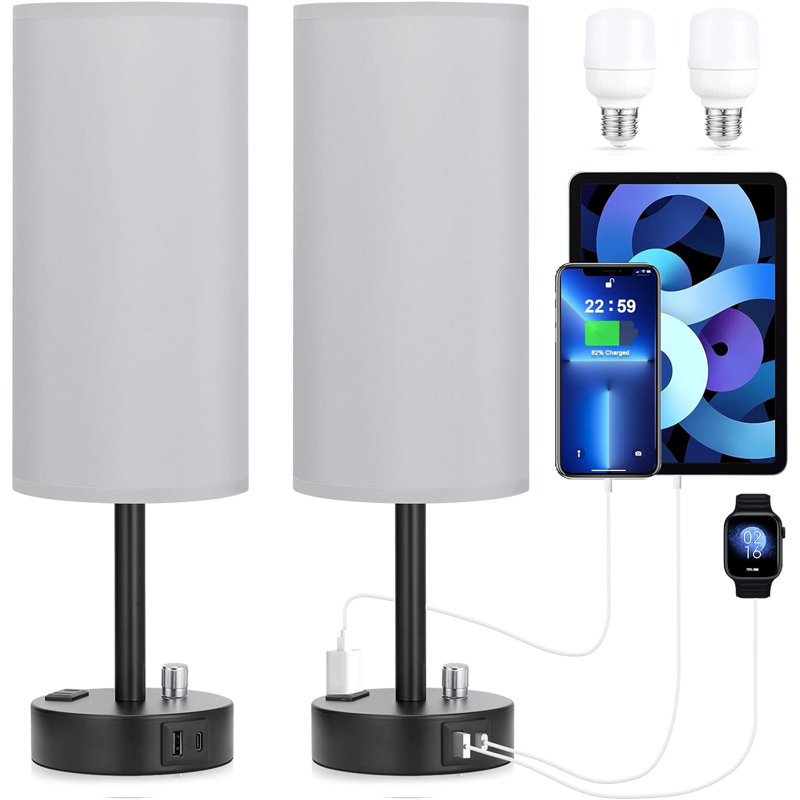 Milimir USB Table Lamp, Gray