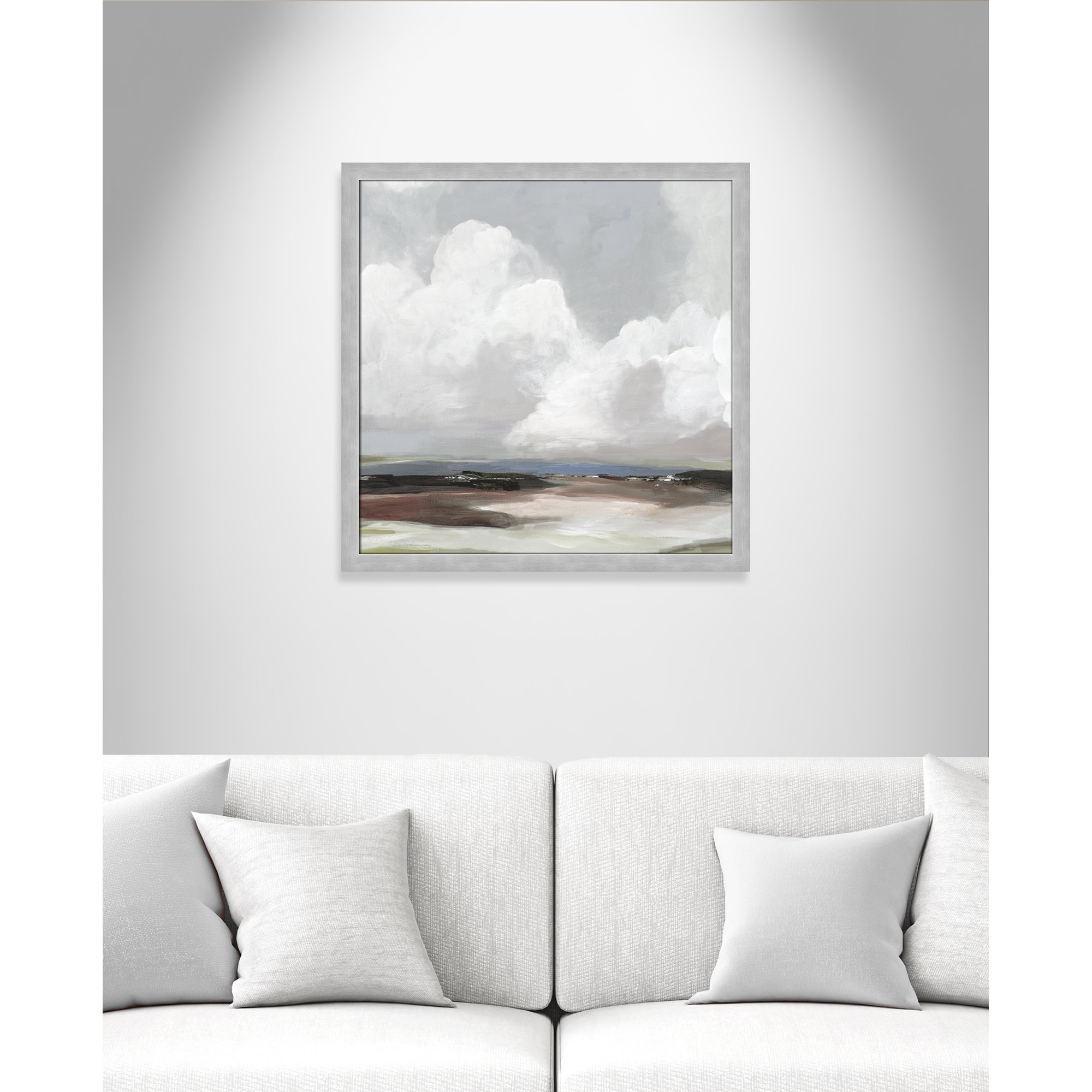 Morning Air - Picture Frame Painting Print, 28.5" H x 28.5" W x 1.12" D, Matte Silver Framed