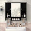 Armoire de salle de bain murale moderne, armoire de salle de bain avec miroir, armoire à pharmacie avec barre à serviettes