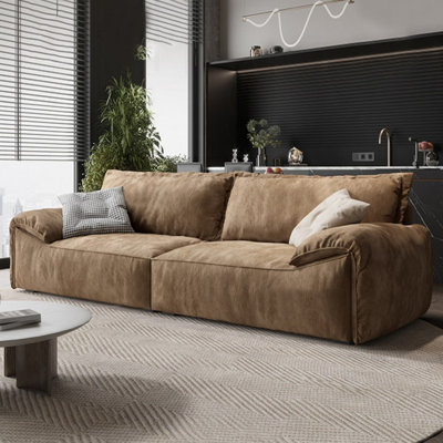 Coffee Polyester Modular Sofa cushion Loveseat