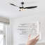 Ventilateur de plafond standard intelligent à 3 pales 60 po avec télécommande et ensemble d'éclairage Aroz-229782985