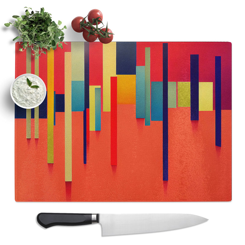Intense Modern Abstract Art  Glass Chopping Board