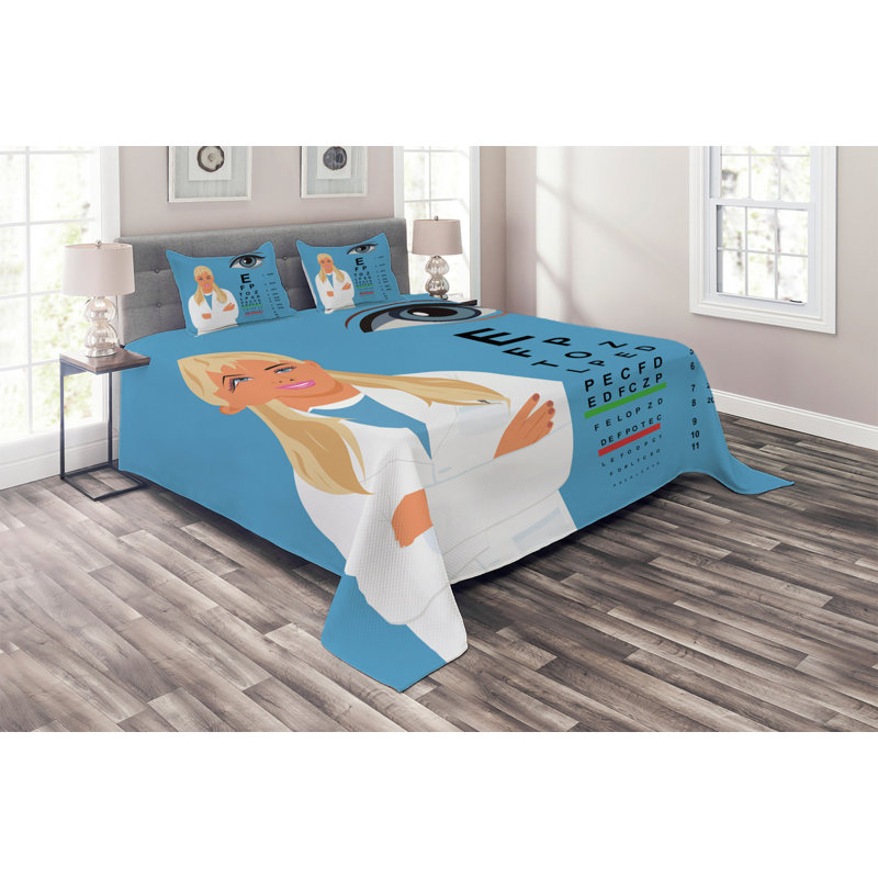 Polyester Coverlet, King Bedspread + 2 Shams