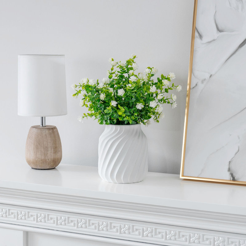 White 41cm Ceramic Table Vase