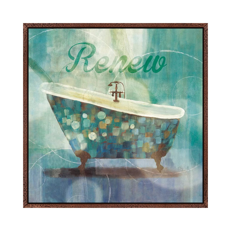 Renew by Nan - Print on Canvas, Classic Brown Wood Framed, 45.72 cm H x 45.72 cm W
