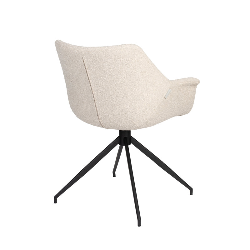 Doulton Swivel Armchair, Brown Polyester Blend