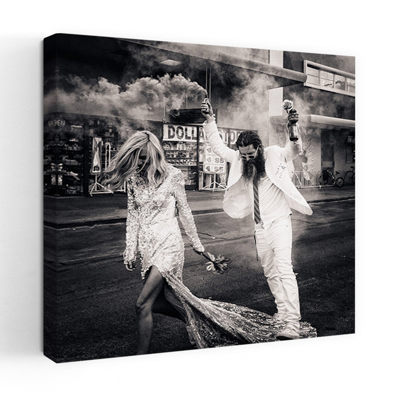Art mural urbain moderne et romantique Edgy, H 48 po x l 48 po