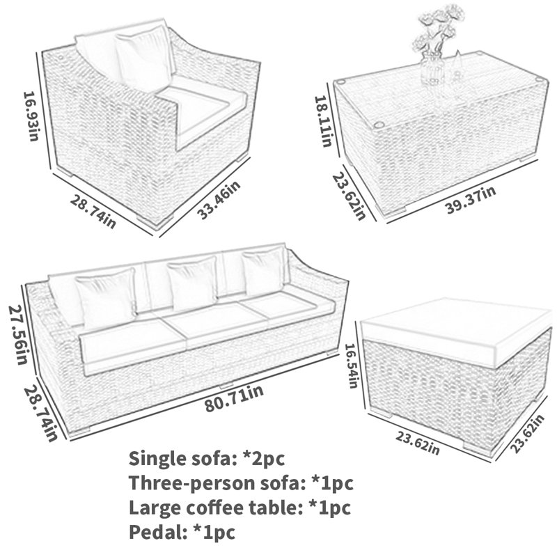Ogilvy 5 - Person Patio Conversation Set with Cushions