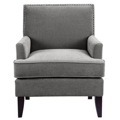 Track Arm Chair - Grey, High Density Foam, 100% , Birch Legs With Finish, Home Decor Accessory Style, Foam Seat, Fabric, For Stylish