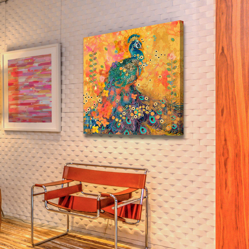 « afrikarma peacock » par evelia, reproduction d’art sur toile tendue, H 24 po x l 24 po