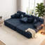 Ensemble de canapé-lit 2 pièces surdimensionné en velours côtelé, canapé-lit convertible, canapé-lit double avec poches de rangement et 6 coussins, canapé sans cadre pour salon, appartement et cinéma maison-128906357