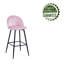 Upholstered Counter Stool with Metal Frame-2008919613