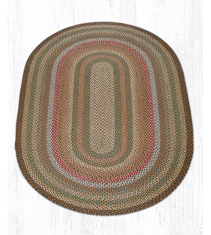  Tapis ovale en jute naturelle - sapin et tapis tressé ivoire - décor maison de campagne durable, Ovale 5 pi x 8 pi