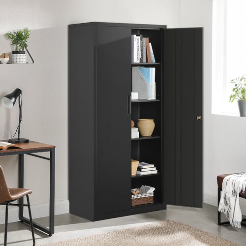 Latitude Run® Delaford 31.5'' Wide 4 - Shelf Storage Cabinet & Reviews ...