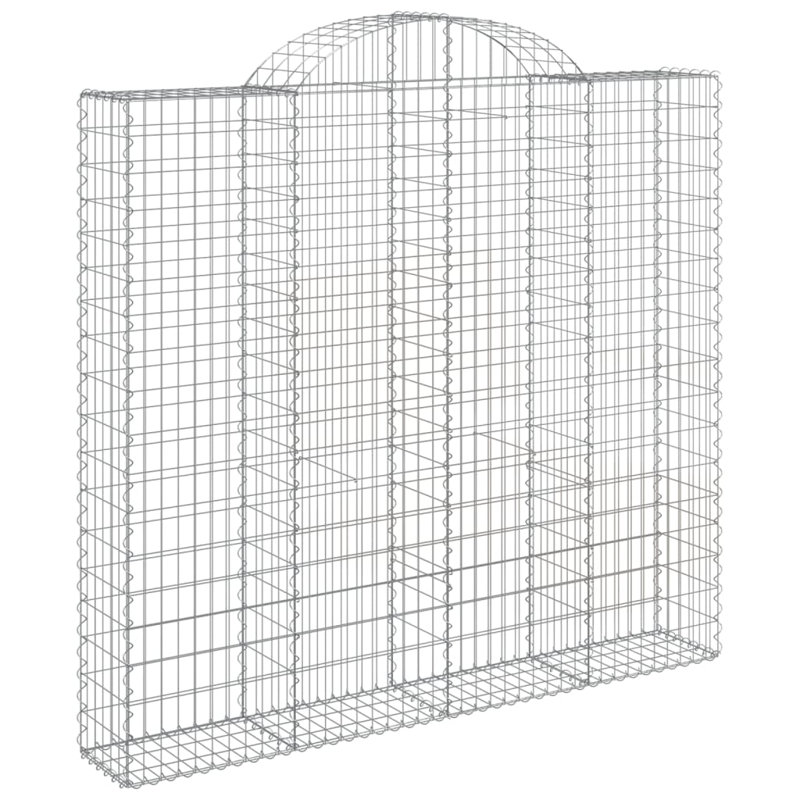 Dakota Fields Arched Gabion Baskets Galvanised Iron, 6, 200cm H x 200cm W x 50cm D
