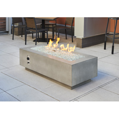 Cove Rectangle Concrete Smokeless Fire Pit