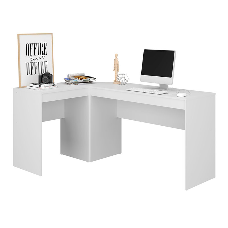 Set L-Shaped Executive Desk, White