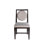 Josy Fabric King Louis Back Side Chair in Cerused Ash/Ivory Beige