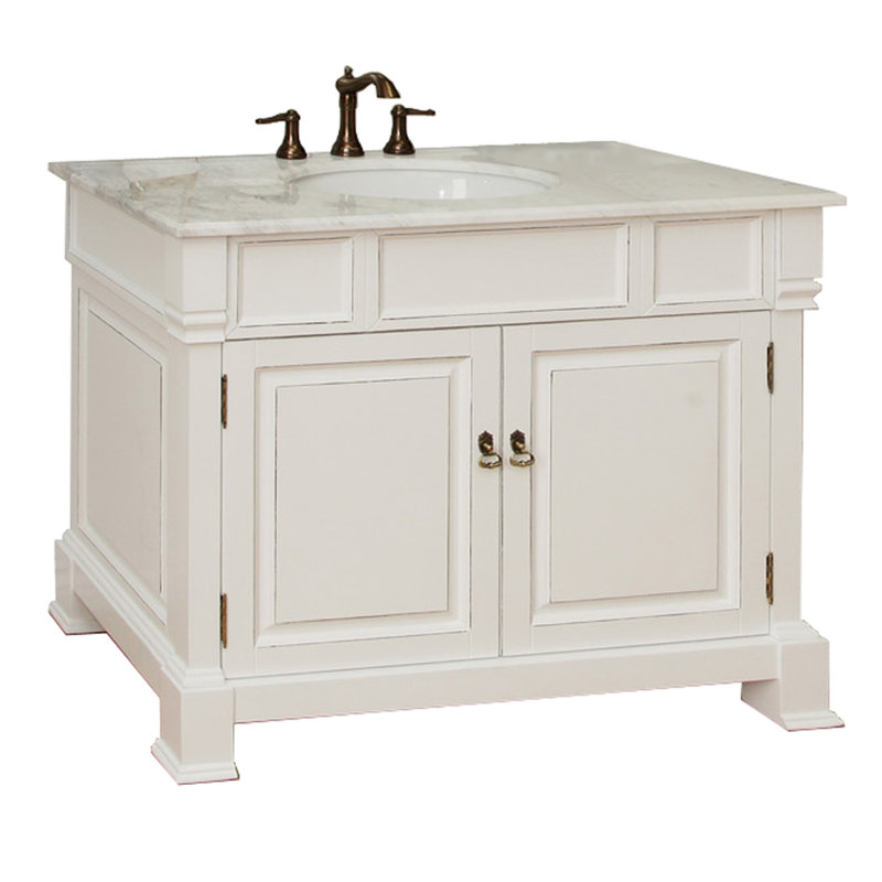 Ensemble de meuble-lavabo simple 42 po Lollis, Blanc