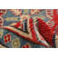 Tapis de couloir unique en laine noué à la main Gazni rouge / or / bleu années 2010 de 2 pi 9 po x 9 pi 10 po Qaiden