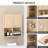 Wall-mounted Bathroom Cabinet With Doors And Adjustable Shelf Hanging Storage Medicine Cabinet For Kitchen, Living Room, Home Office-1025735576