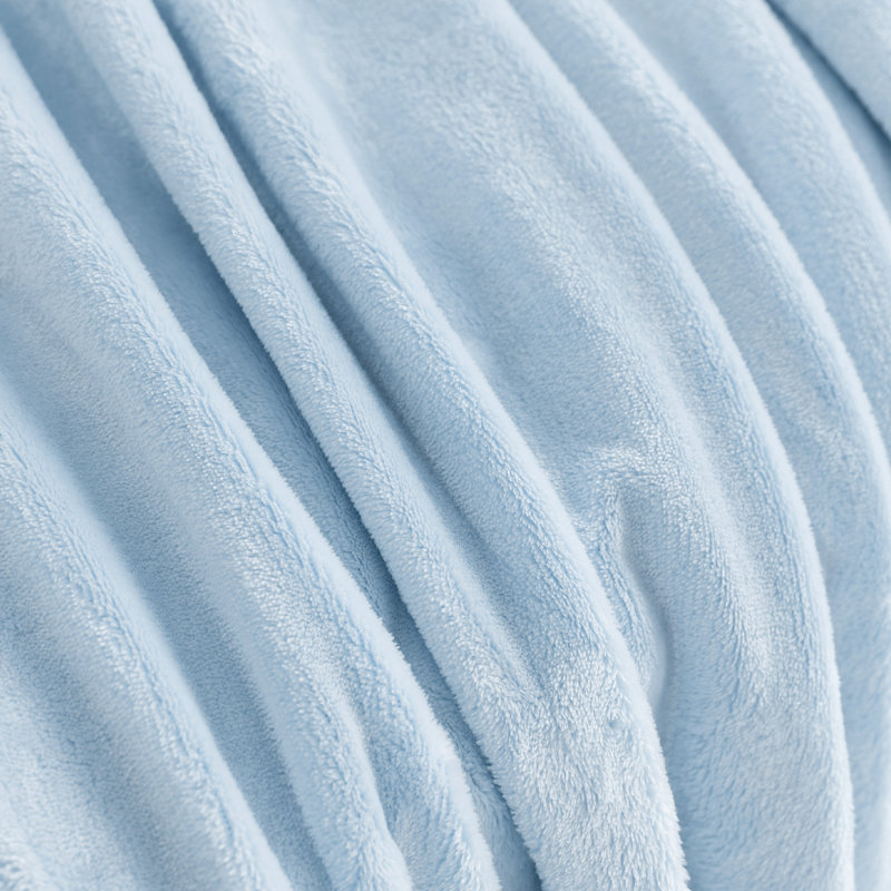 Couverture en molleton ultra douce réversible toutes saisons, Double/Grand, Bleu clair