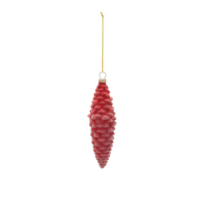 Ornements en verre cône de pin (ensemble de 12)