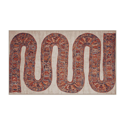 Machine Washable Brown Area Rug