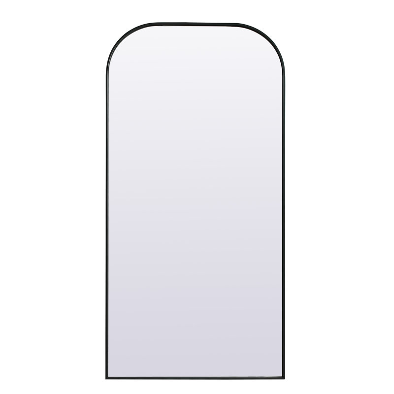 Sabine Metal Wide Arch Wall Mirror, 72" x 35", Black