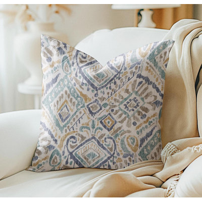 Burgundy Paisley Azteca Pillow Cover