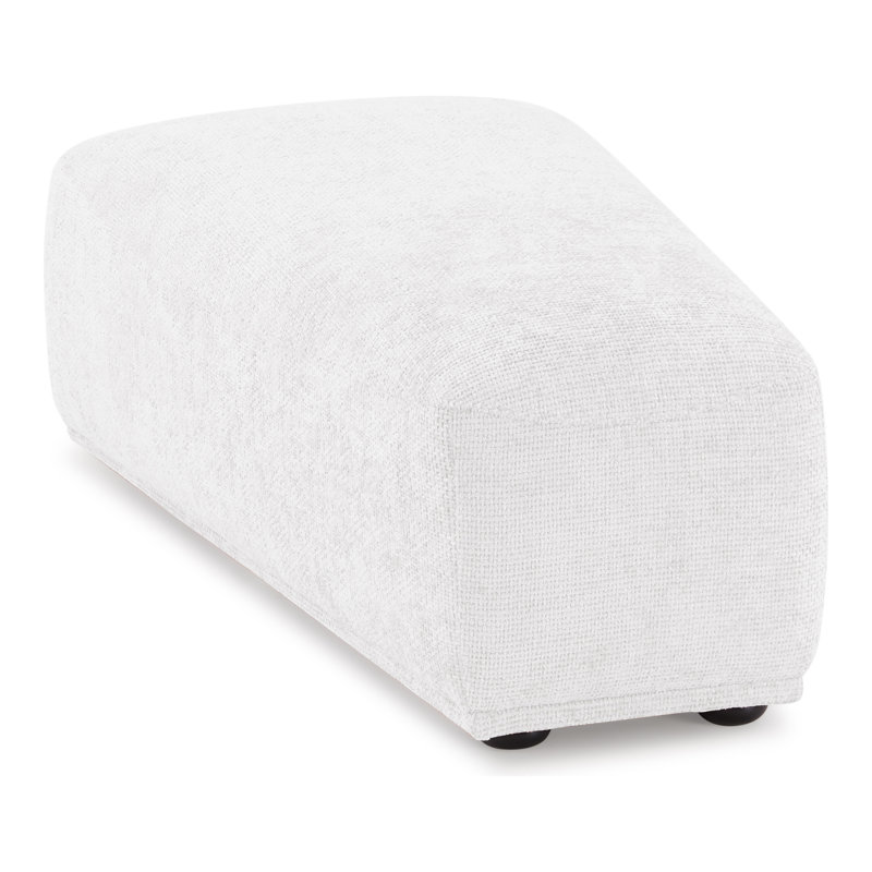Aukeem 3 - Piece Upholstered Sectional, White Polyester