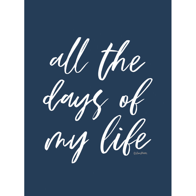 «All the Days - I Chose You Set I» par Lisa Larson, Cadre photo doré simple, H 24 po x l 18 po