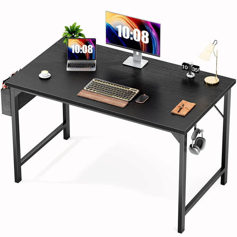 Bureaux de travail modernes en bois de style simple avec rangement, Brun rustique, H 29,8 po x l 63 po x P 19,7 po