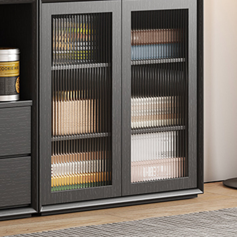 American style luxurious black bookcase